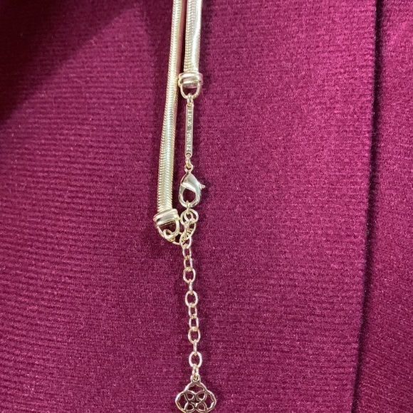 Kendra Scott Starla Long Y Necklace Drusy & Gold - Picture 7 of 8